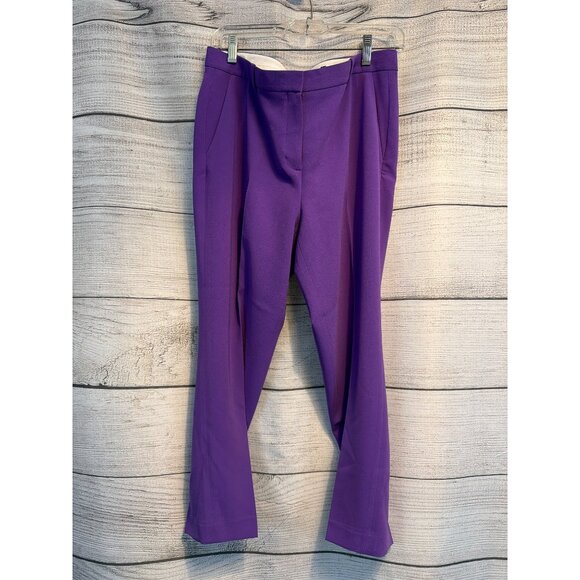 Theory Bright Peony Cropped Trousers Size 6 - Picture 1 of 4